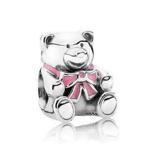 Pandora Sterling Silver It's a Girl Baby Teddy Bear Bead